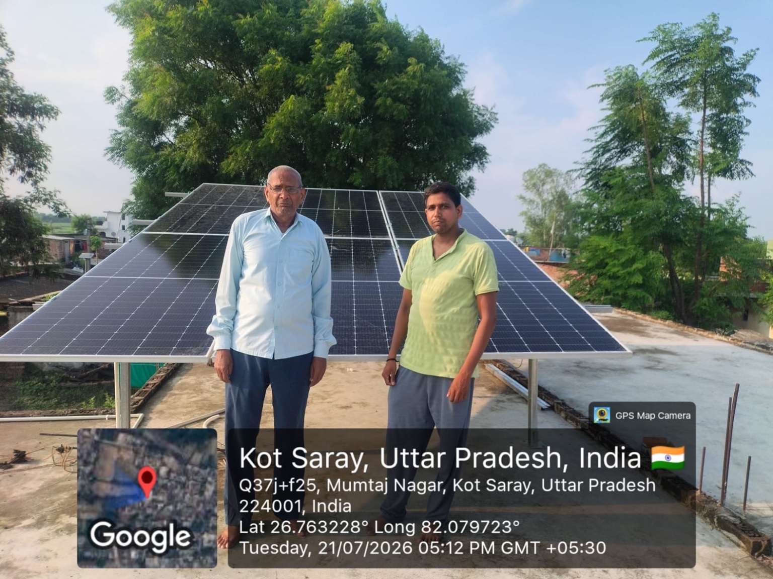Residential solar project in Kot Saray, Uttar Pradesh