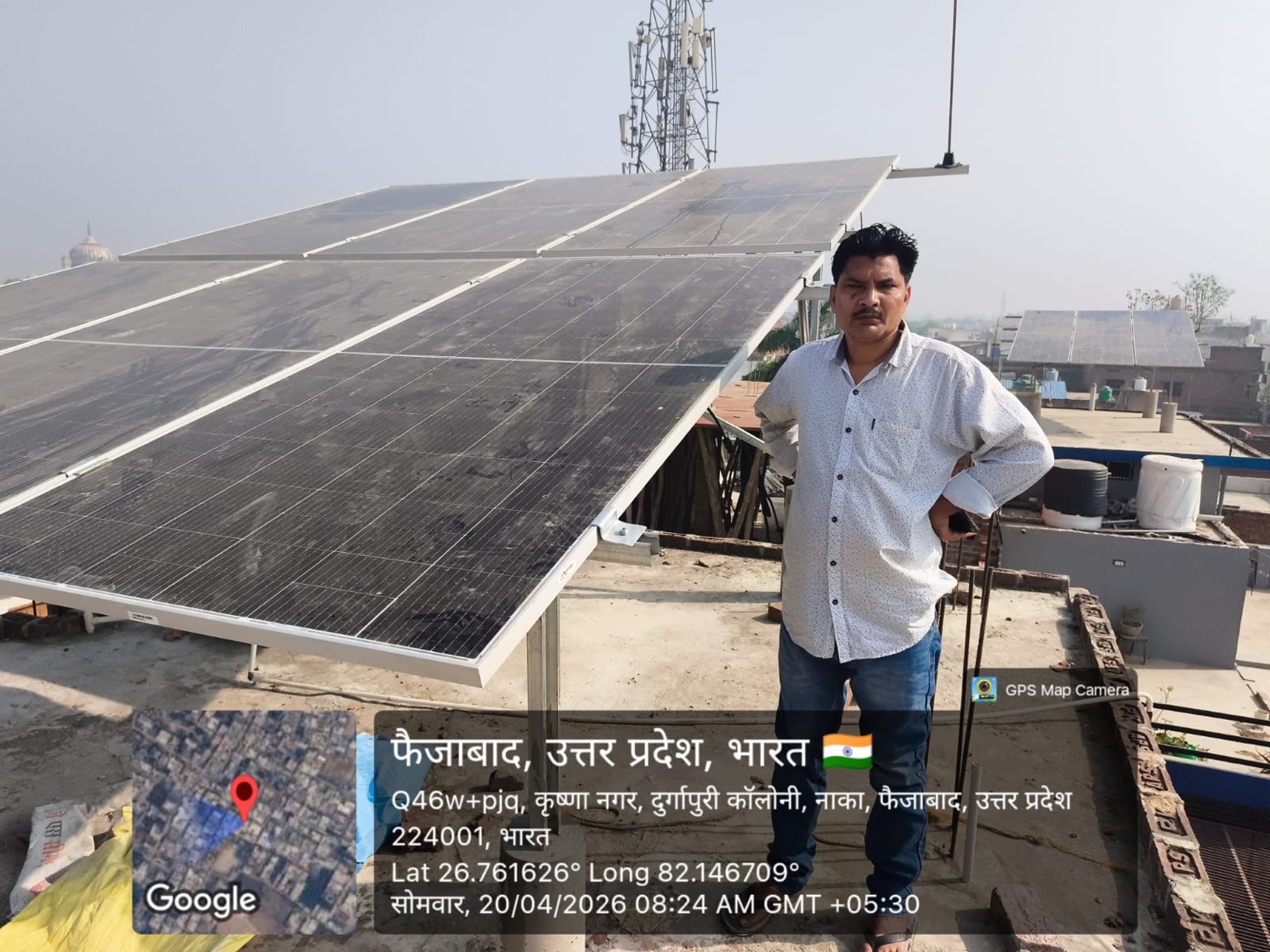 Solar rooftop installation in Faizabad, Uttar Pradesh