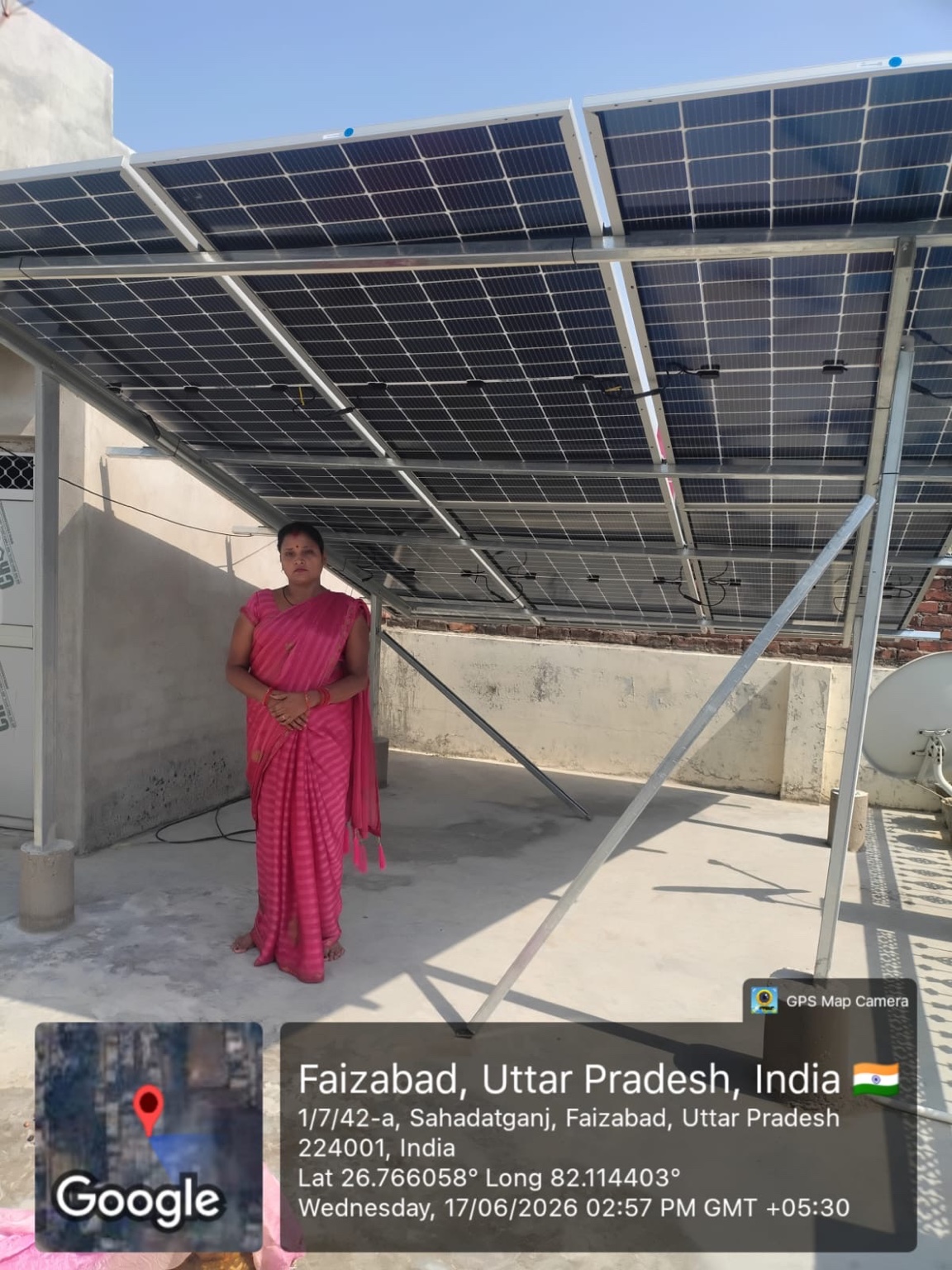 Solar power installation in Uttar Pradesh